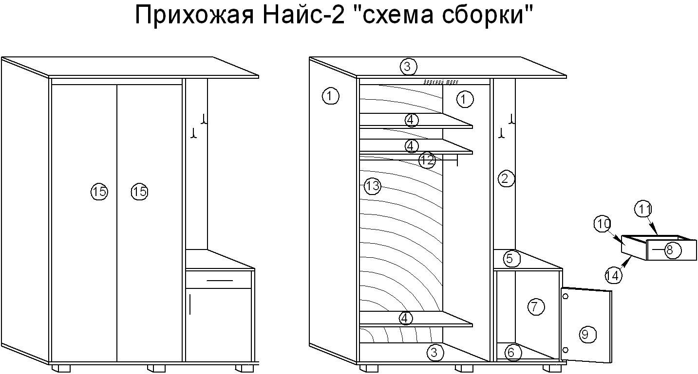 Прихожая Найс 2 маленькая